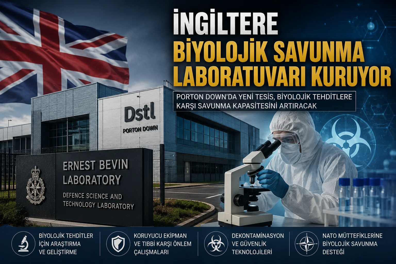 İngiltere Biyolojik Savunma Laboratuvarı Kuruyor